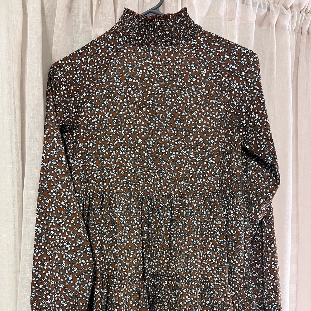 Floral turtleneck shirt